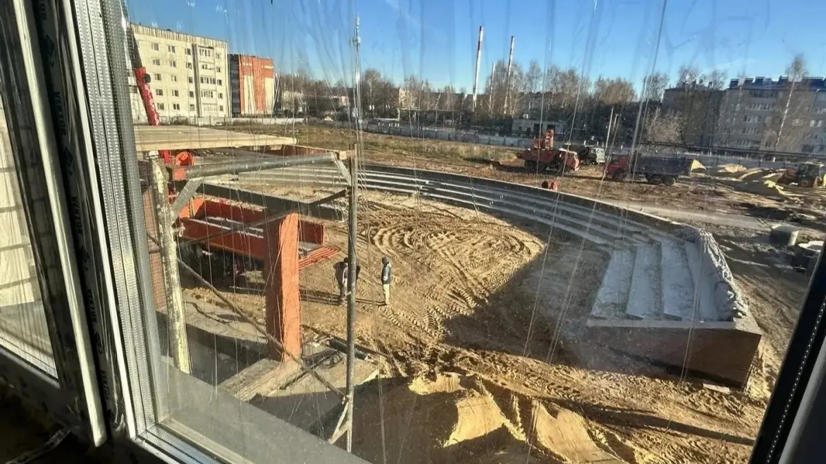 Школа в микрорайоне 9А Йошкар-Олы готова более чем наполовину